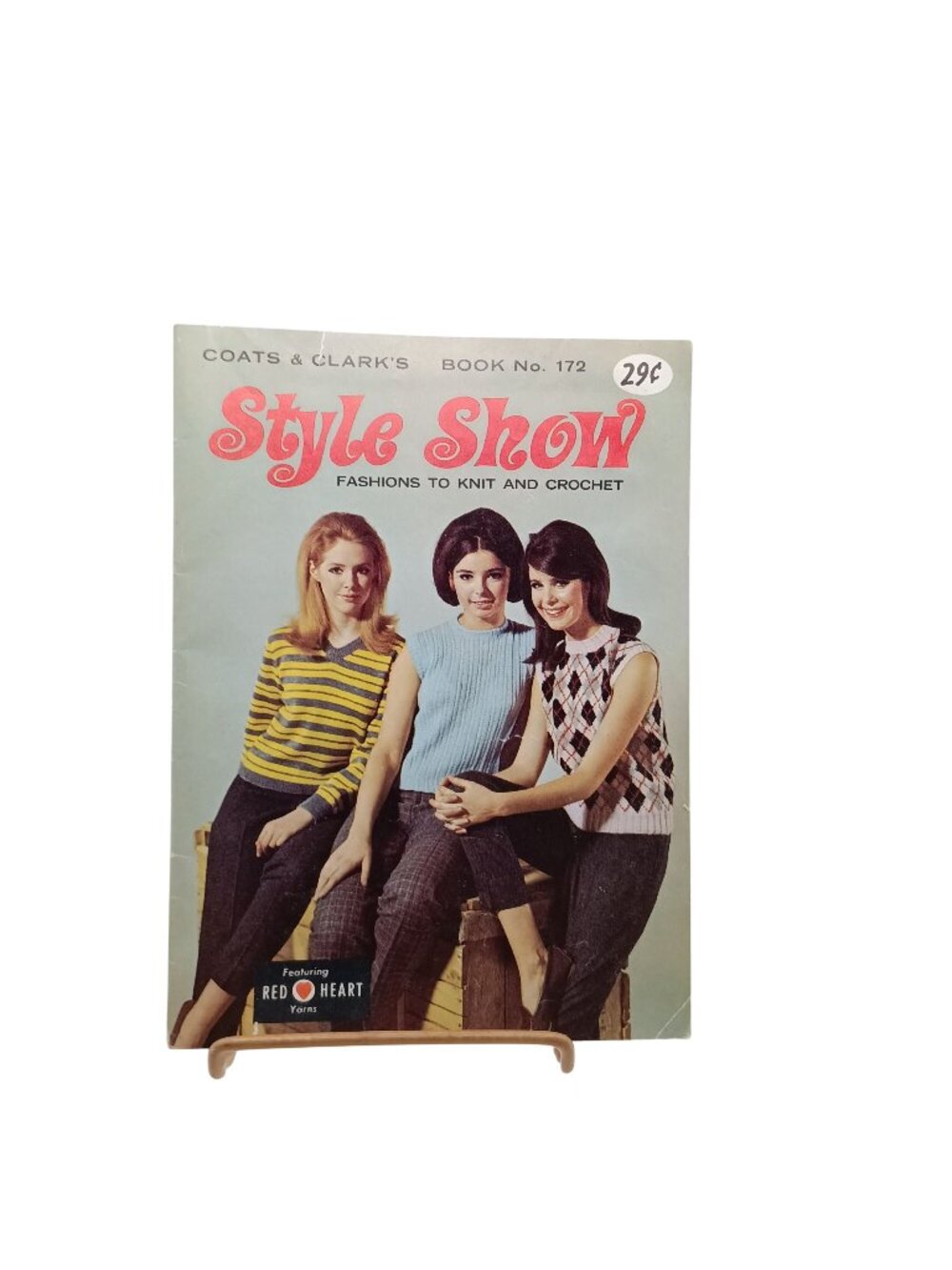 Style Show Coats & Clarks Book No. 172 Fashions To Knit & Crochet Featuring Red